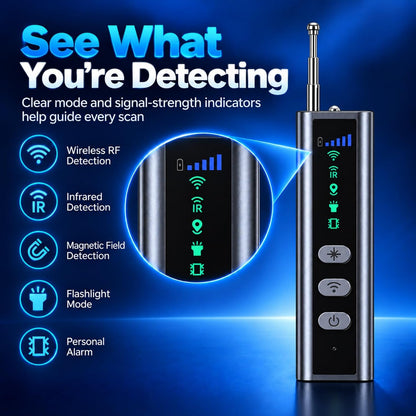 Hidden Camera Detector, RF Detector, Magnetic GPS Tracker Detector