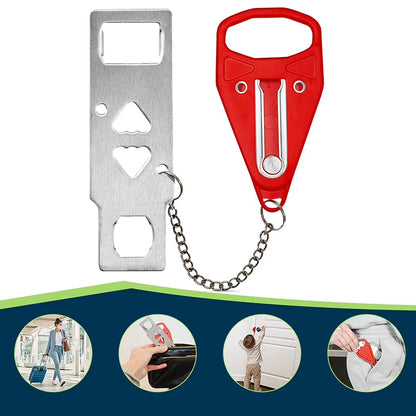 Portable Door Lock Hotel Door Locks for Travelers Anti-Theft Self-Defense Accommodation Door Stopper for Apartment Security