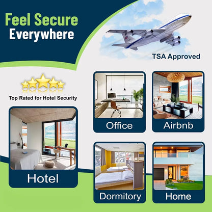 Portable Door Lock Hotel Door Locks for Travelers Anti-Theft Self-Defense Accommodation Door Stopper for Apartment Security