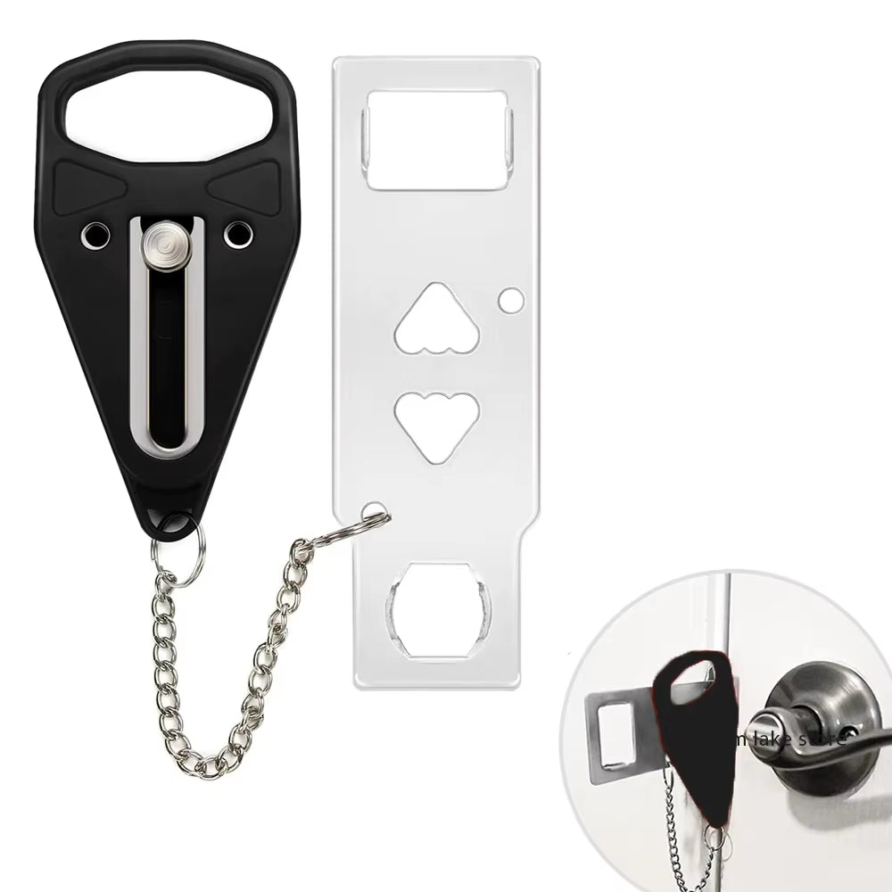 Portable Door Lock Hotel Door Locks for Travelers Anti-Theft Self-Defense Accommodation Door Stopper for Apartment Security